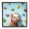 Stupell Industries Adorable Pig Chef with Playful Macaron Pastries, 12" x 12"